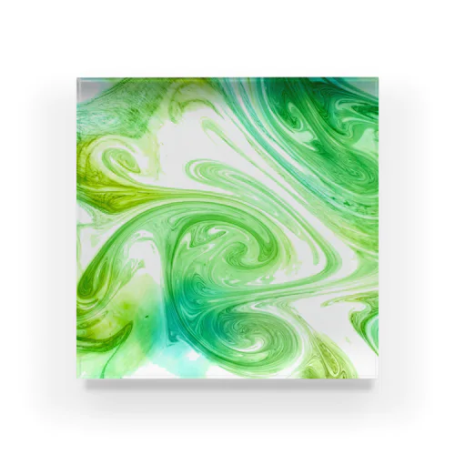 #001 green water Acrylic Block