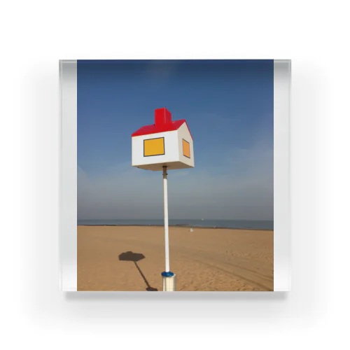 Post on the beach Acrylic Block