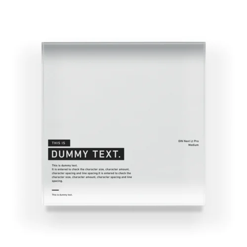 DUMMY TEXT. - untitled アクリルブロック