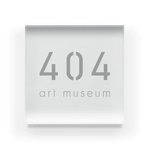 404美術館ロゴ Acrylic Block
