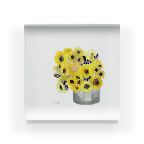 sunflowers Acrylic Block