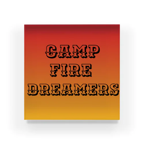 Camp Fire Dreamersロゴ アクリルブロック