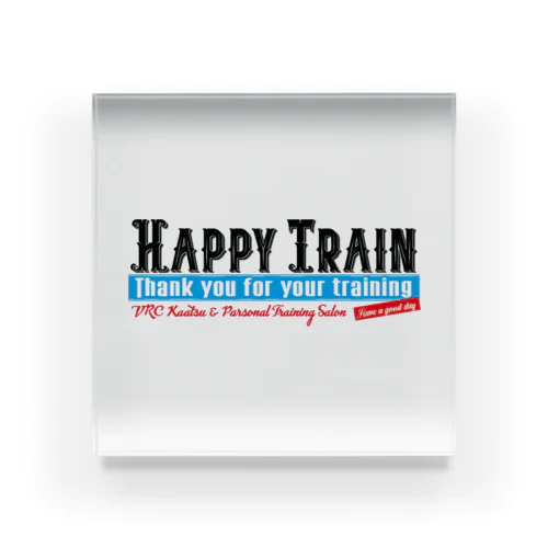 HAPPY TRAIN LOVE Acrylic Block