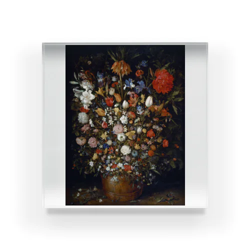ヤン・ブリューゲル（父）《木の器に咲く花》 Acrylic Block
