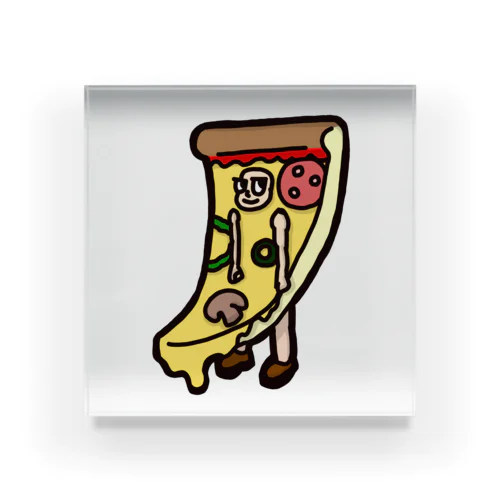 Jin who wear pizza. アクリルブロック