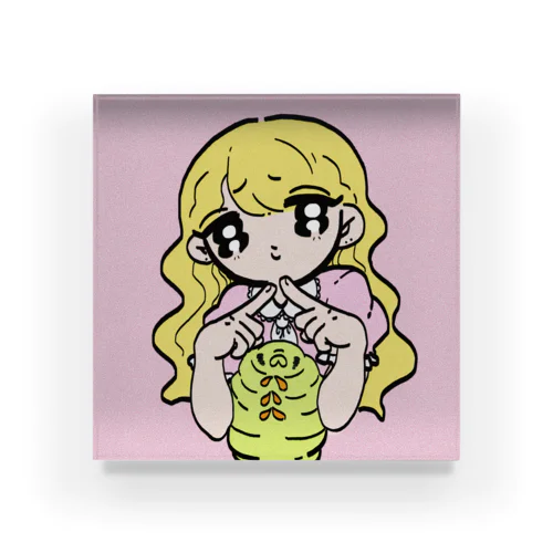 ぶりっ子ちゃんズ💜🐛 Acrylic Block