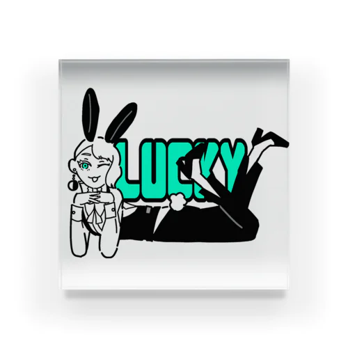 LUCKYバニー・カラー アクリルブロック