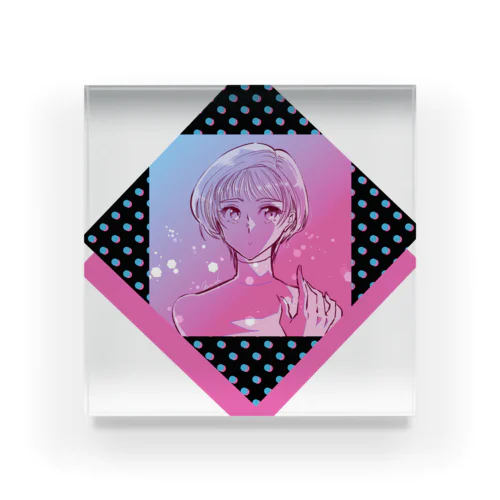 90'sショートヘア女子 Acrylic Block