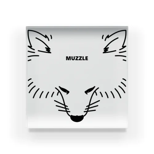 White dog Muzzle collection Acrylic Block