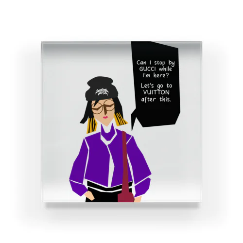 “YABAJO”パート③ 「kinsenkankaku woman」 Acrylic Block