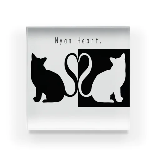 Nyan Heart. Acrylic Block