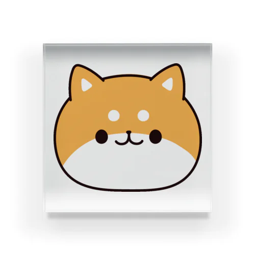 お返事シバイヌくん　ビッグフェイスver. Acrylic Block
