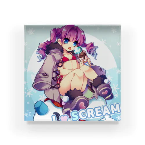 I♥SCREAM - B（正方形／缶バッジやタオルなど用） Acrylic Block