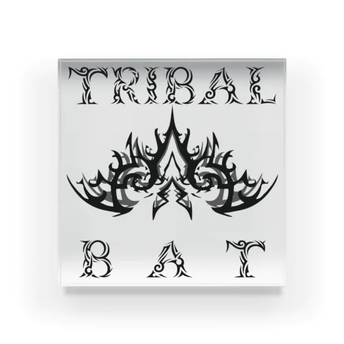 TRIBAL☆BAT LAYERED BLK Acrylic Block