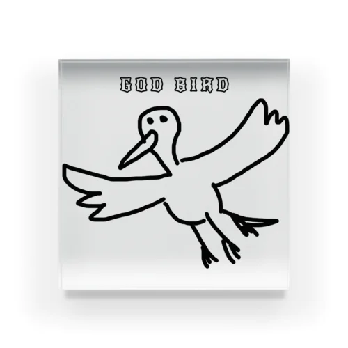 GOD BIRD Acrylic Block