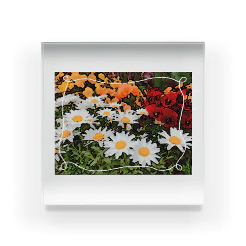 Flower Garden Acrylic Block