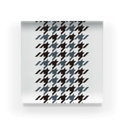 Houndstooth Acrylic Block