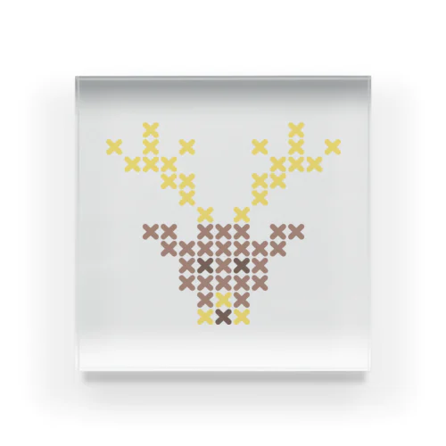 雄鹿 Cross-stitch Acrylic Block