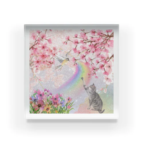 桜とねこ Acrylic Block