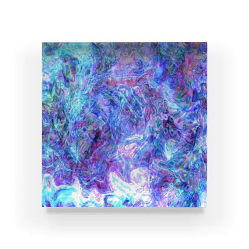 Reflection of Digital Undulation #9 Acrylic Block