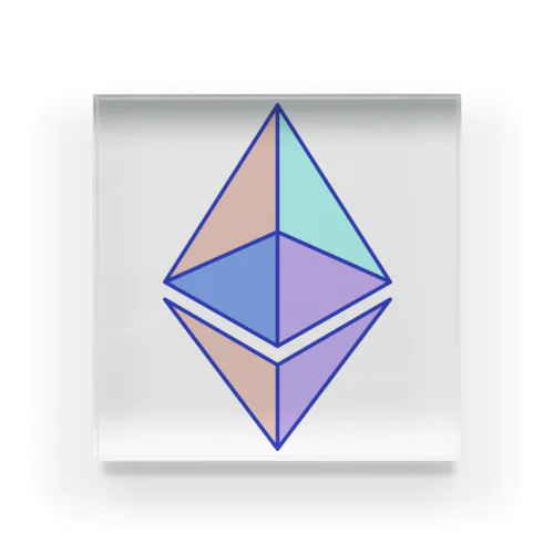 eth glyph colored Acrylic Block