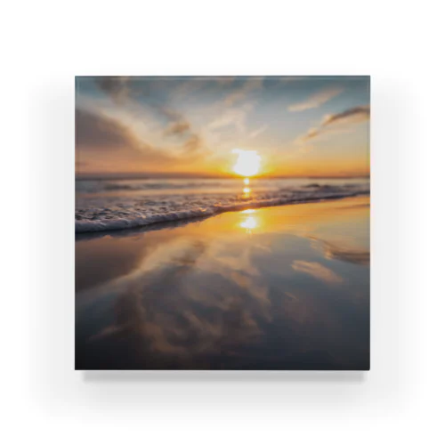 Sunset  Beach Acrylic Block