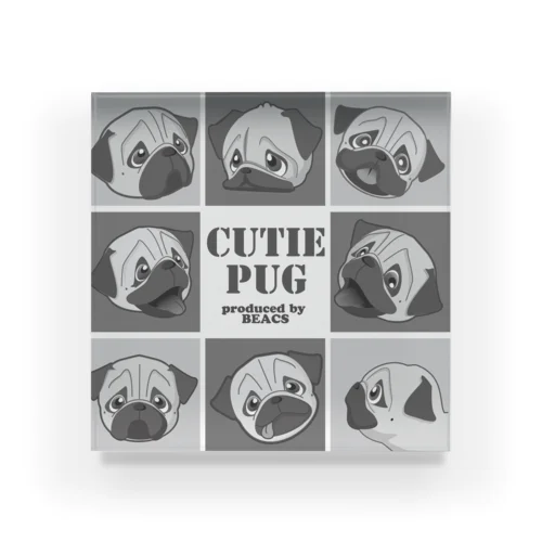 Cutie Pug 8面相 Acrylic Block