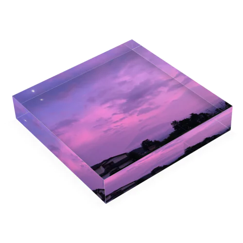 夕焼けと富士山 Acrylic Block