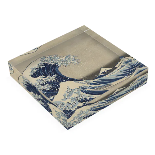 Under the Wave off Kanagawa (Kanagawa oki nami ura), also known as the Great Wave, from the series "Thirty-six Views of Mount Fuji (Fugaku sanjurokkei)", c. 1830/33 | Katsushika Hokusai アクリルブロック