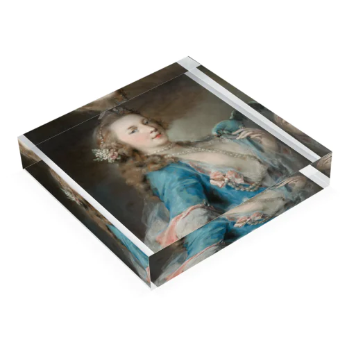 A Young Lady with a Parrot, c. 1730 | Rosalba Carriera Acrylic Block