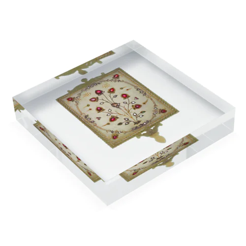 Mirror Frame with Tree of Life Motif, Mughal period, 17th/18th century |  Acrylic Block