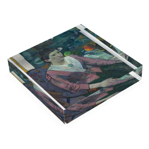 Woman in front of a Still Life by Cézanne, 1890 | Paul Gauguin Acrylic Block
