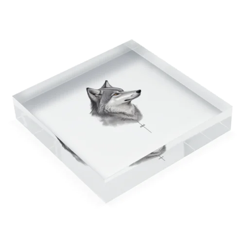 Cool Wolf Acrylic Block