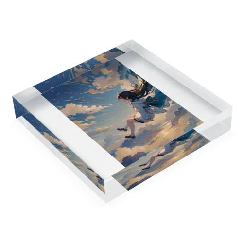 Sky Journey　〜世界最古で最大の恒久的なキャンパスの旅〜　No.4「Falling」 Acrylic Block