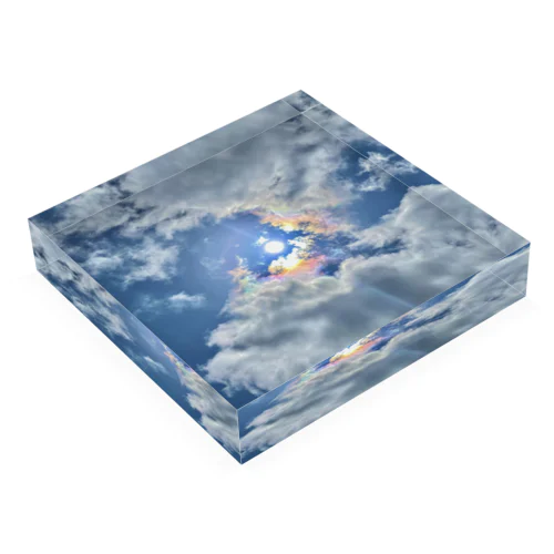 宝石の原石のような彩雲 Acrylic Block