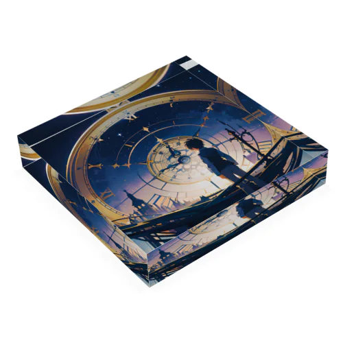 Clock Journey  〜一対の針が紡ぐ絶え間ない調べの旅〜　No.2 「The Remaining Time」 Acrylic Block