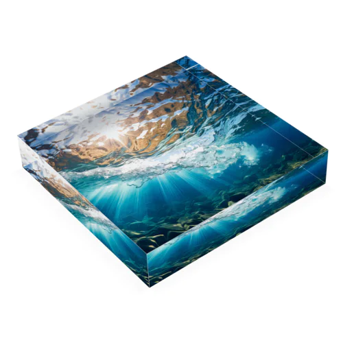 The light being absorbed by the sea Acrylic Block