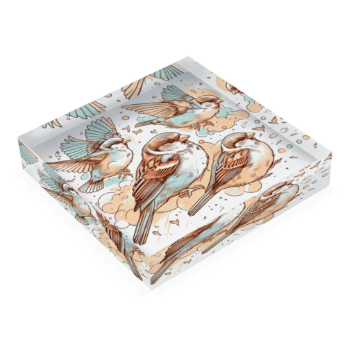 Sparrow flapping wings Acrylic Block