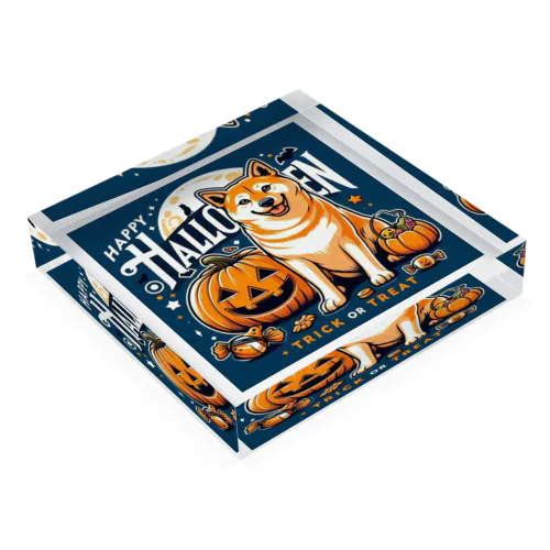 DOG x HALLOWEEN 03🟦(濃色用) Acrylic Block