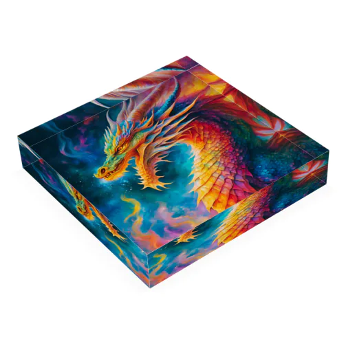 🐉美しい龍の勇姿✨ファンタジー🌠 Acrylic Block