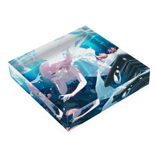 ひみつ_illustration by 二色こぺ Acrylic Block