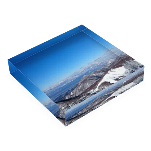 雪山と青空 Acrylic Block
