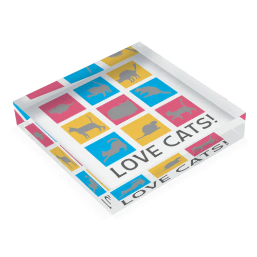 LOVE CATS! Acrylic Block