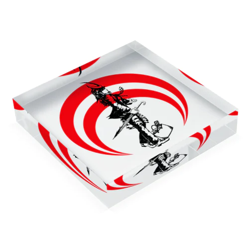 侍-RED Acrylic Block