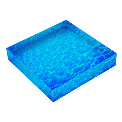 Blue world Acrylic Block