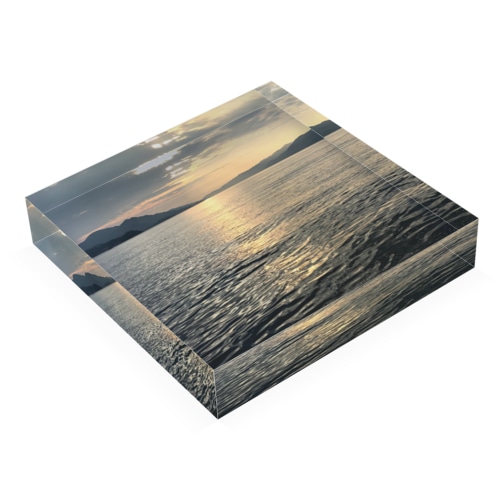 瀬戸内海の日の出～爆釣祈願 Acrylic Block