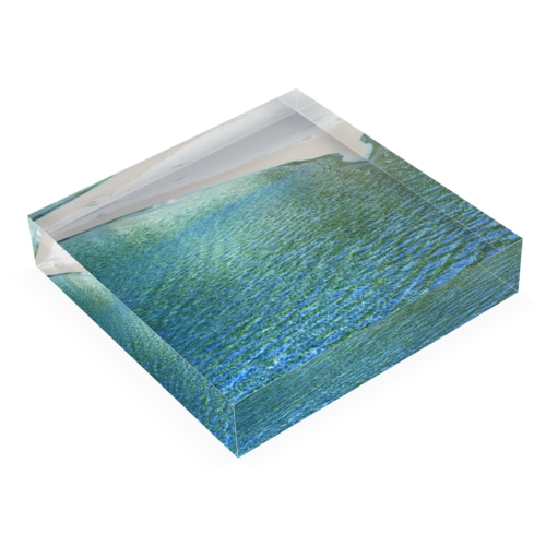 In late summer, on the sandy beach. Acrylic Block