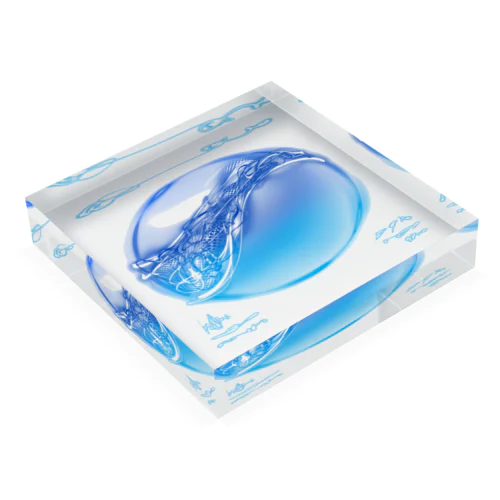 Blue Egg Acrylic Block