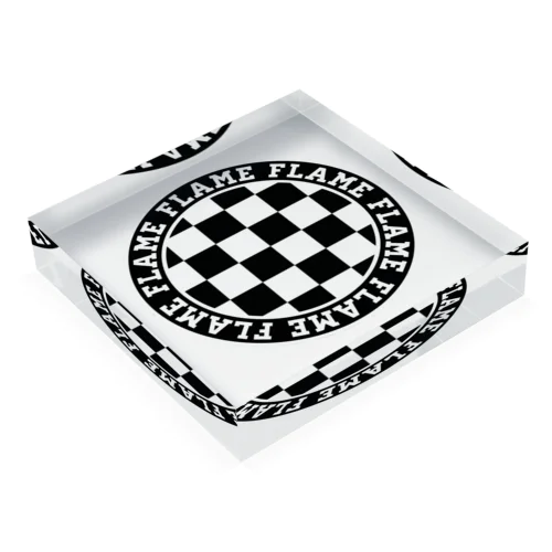 FLAME CHECKER EMBLEM LOGO ACRYLIC BLOCK アクリルブロック