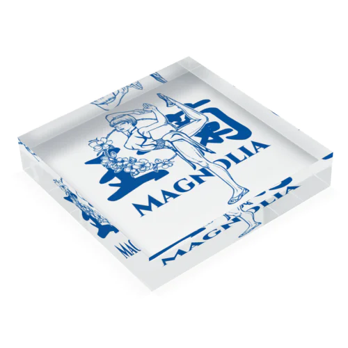 玉蘭blue（白木蓮/ハクモクレン/マグノリア） Acrylic Block